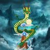JMBRICKLAYER 70007 RỒNG THẦN THÁNH bộ đồ chơi xếp lắp ráp ghép mô hình FANTASTIC IDEA CLOUD SURFING DRAGON 1364 khối