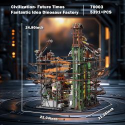 JMBRICKLAYER 70003 DÂY CHUYỀN LẮP RÁP BÓNG CỦA NHÀ MÁY KHỦNG LONG bộ đồ chơi xếp lắp ráp ghép mô hình Technic FANTASTIC IDEA DINOSAUR FACTORY STEAMPUNK MARBLE RUN GREAT BALL Kỹ Thuật Công Nghệ Cao Mô Hình Phương Tiện 5391 khối