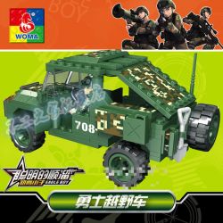 WOMA C0708 0708 Xếp hình kiểu  MILITARY ARMY SUV Ô Tô SUV 262 khối