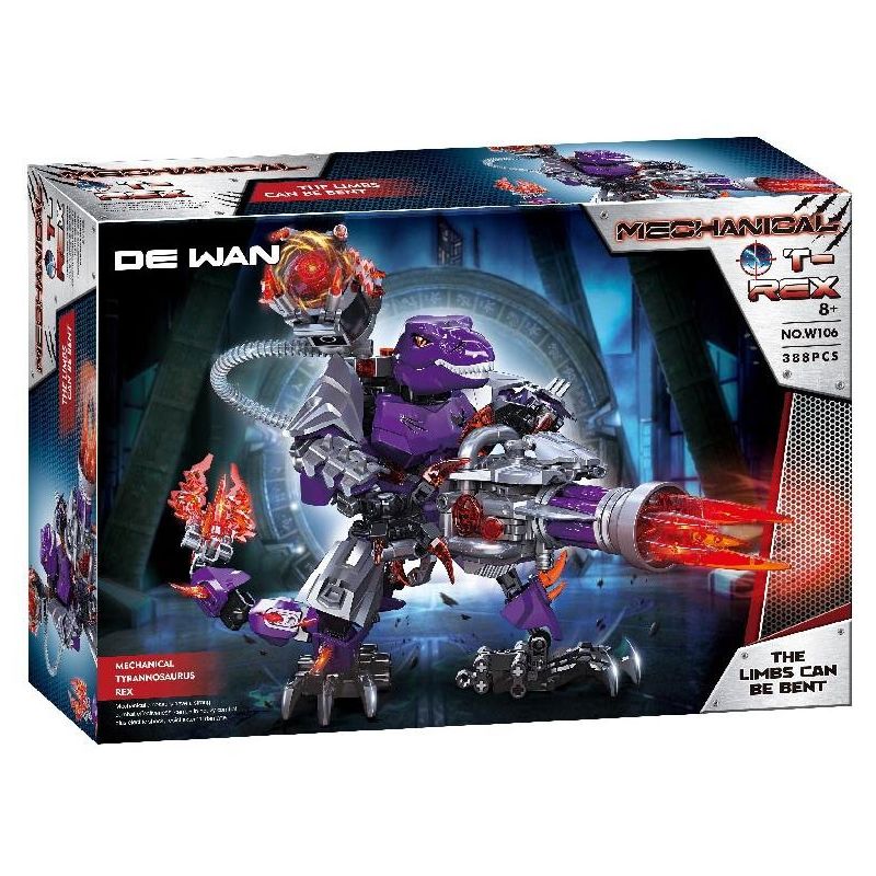 HAVE TO PLAY W106 TYRANNOSAURUS BỌC THÉP bộ đồ chơi xếp lắp ráp ghép mô hình Technic Kỹ Thuật Công Nghệ Cao Mô Hình Phương Tiện 388 khối