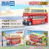 ZHEGAO 991015 XE BUÝT DU LỊCH ĐÔI DECKER bộ đồ chơi xếp lắp ráp ghép mô hình City TRAVEL BUS Thành Phố 642 khối