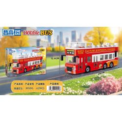 ZHEGAO 991016 XE BUÝT DU LỊCH ĐÔI DECKER bộ đồ chơi xếp lắp ráp ghép mô hình City DOUBLE BUS Thành Phố 627 khối