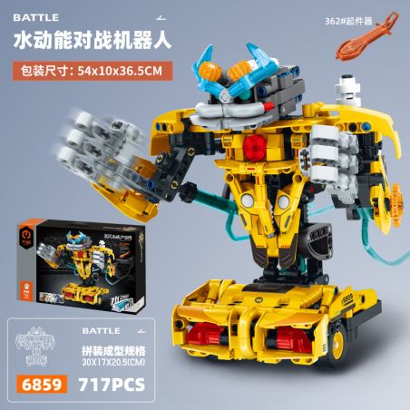 IM.MASTER QIHUI 6859 MASTER OF MACHINERY THUỐC CHIẾN ĐẤU THỦY LỰC BATTLE ROBOT bộ đồ chơi xếp lắp ráp ghép mô hình Dino Khủng Long 717 khối
