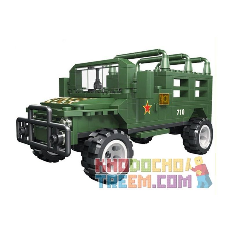 WOMA C0710 0710 Xếp hình kiểu  MILITARY ARMY Beijing Jeep Voluma Xe Jeep 273 khối