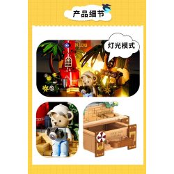 INBRIXX 881311 GẤU BÔNG CUỘC SỐNG NỔI RỘNG VÀ HẸP THÀNH ĐÔ BASHU bộ đồ chơi xếp lắp ráp ghép mô hình 511 khối