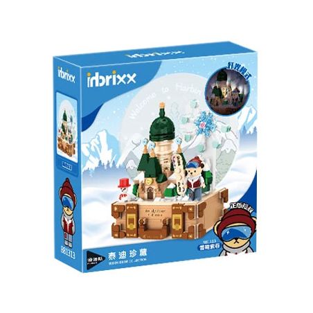 INBRIXX 881313 GẤU TEDDY SNOW MADE SOPHIE HARBIN bộ đồ chơi xếp lắp ráp ghép mô hình 488 khối