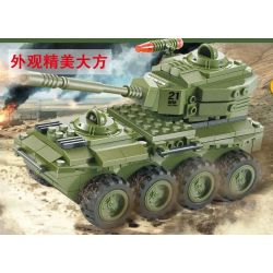 WOMA J5821 5821 Xếp hình kiểu  MILITARY ARMY 3 In 1 Armoured Car 3 Mẫu Thiết Bị Quân Sự 203 khối