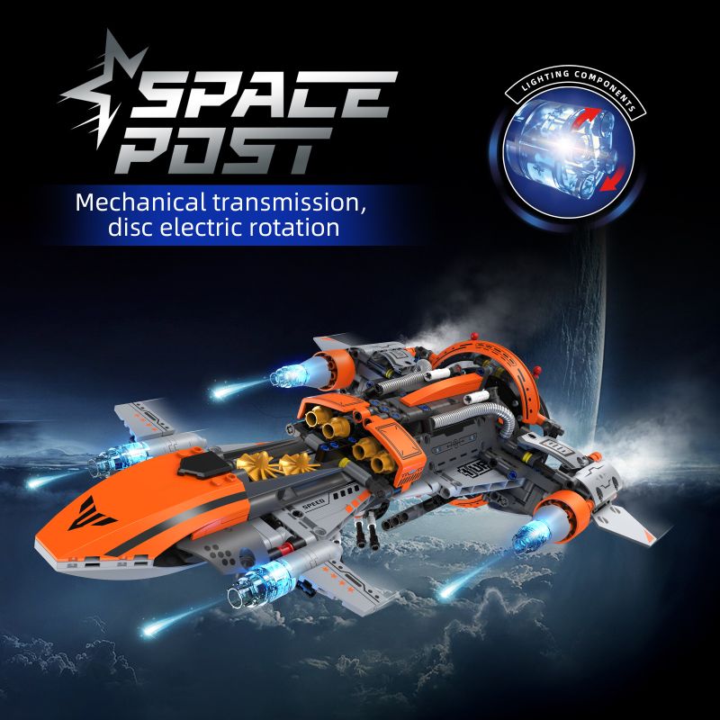 KAIYU KEEYEE WORLD K96156 96156 LỖ ĐEN TÀU VŨ TRỤ bộ đồ chơi xếp lắp ráp ghép mô hình Technic SPACE POST Kỹ Thuật Công Nghệ Cao Mô Hình Phương Tiện 764 khối