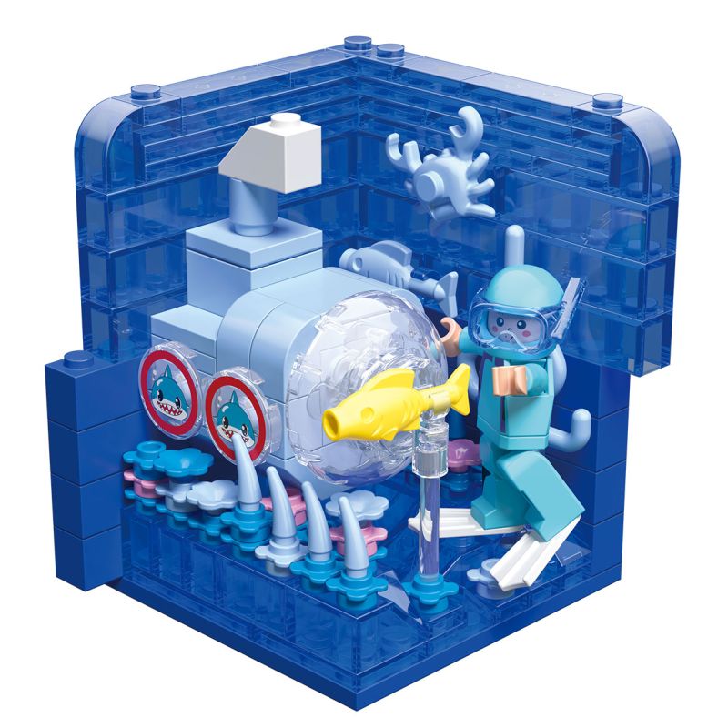 ZHEGAO GZ7093 7093 NHẠC THỜI GIAN NGHỈ LỄ 6 bộ đồ chơi xếp lắp ráp ghép mô hình