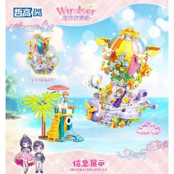 ZHEGAO 921029 WINDSOR ADVENTURE ATIME HOT AIR BALLOON bộ đồ chơi xếp lắp ráp ghép mô hình Girl Con Gái 553 khối