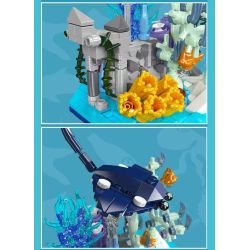 MouldKing 10173 Mould King 10173 BẢN CHẤT TUYỆT VỜI CÁ QUỶ bộ đồ chơi xếp lắp ráp ghép mô hình Arts & Crafts FANTASTIC NATURE MANTA RAY 411 khối