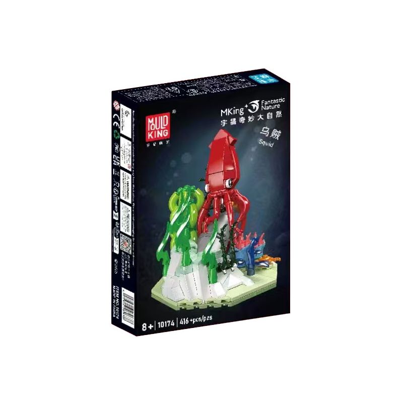 MouldKing 10174 Mould King 10174 BẢN CHẤT TUYỆT VỜI MỰC bộ đồ chơi xếp lắp ráp ghép mô hình Arts & Crafts FANTASTIC NATURE SQUID 416 khối