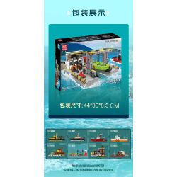 MouldKing 10142 Mould King 10142 NHÀ MÁY SỬA CHỮA TÀU DOCK bộ đồ chơi xếp lắp ráp ghép mô hình City DOCK SHIP REPAIR FACTORY Thành Phố 1273 khối