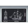 MouldKing 10195 Mould King 10195 TÀU CƯỚP BIỂN ĐEN bộ đồ chơi xếp lắp ráp ghép mô hình Pirates Of The Caribbean BLACK PEARL PIRATE SHIP Cướp Biển Vùng Caribe 932 khối