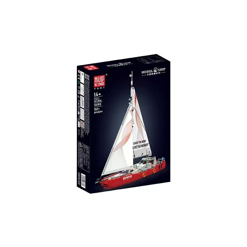 MouldKing 10190 Mould King 10190 MÔ HÌNH TÀU THUYỀN HIỆN ĐẠI bộ đồ chơi xếp lắp ráp ghép mô hình City MODERN SAILBOAT Thành Phố 767 khối