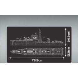 MouldKing 10133 Mould King 10133 MÔ HÌNH TÀU KHU TRỤC CẤP BATEL bộ đồ chơi xếp lắp ráp ghép mô hình Military Army BATTLE CLASS DESTROYER Quân Sự Bộ Đội 1815 khối