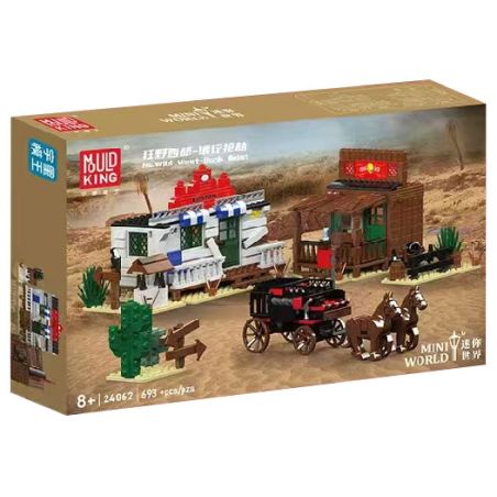 MouldKing 24062 Mould King 24062 MINI WORLD WILD WEST BANK CƯỚP bộ đồ chơi xếp lắp ráp ghép mô hình Western WILD WEST BANK HEIST Trung Cổ 693 khối