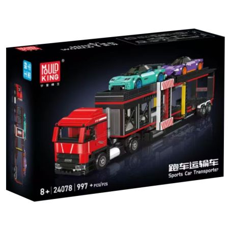 MouldKing 24078 Mould King 24078 THẾ GIỚI NHỎ XE VẬN CHUYỂN THỂ THAO bộ đồ chơi xếp lắp ráp ghép mô hình City SPORTS CAR TRANSPORTER Thành Phố 997 khối