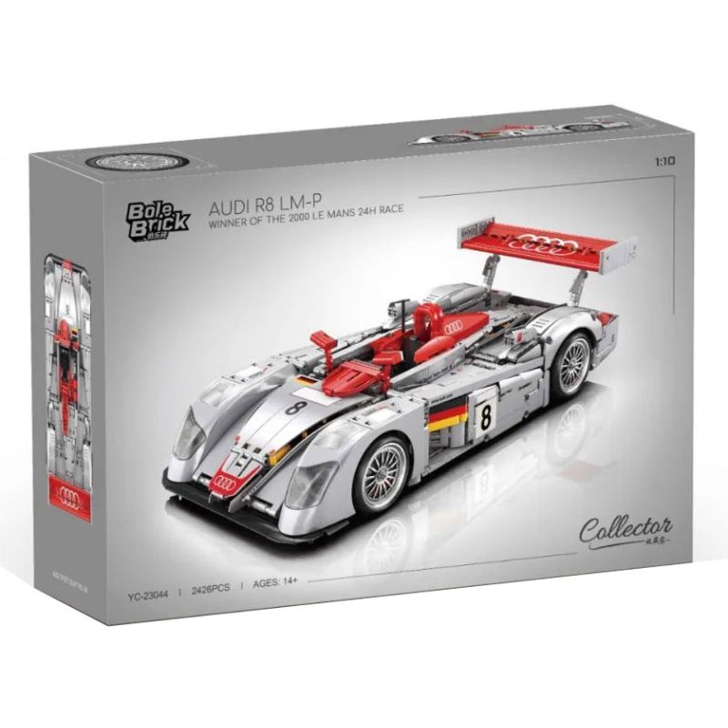 BOLE BRICK YC-23044 23044 YC23044 AUDI R8 LMP 2000 tỷ lệ 1:10 bộ đồ chơi xếp lắp ráp ghép mô hình Technic Kỹ Thuật Công Nghệ Cao Mô Hình Phương Tiện 2426 khối