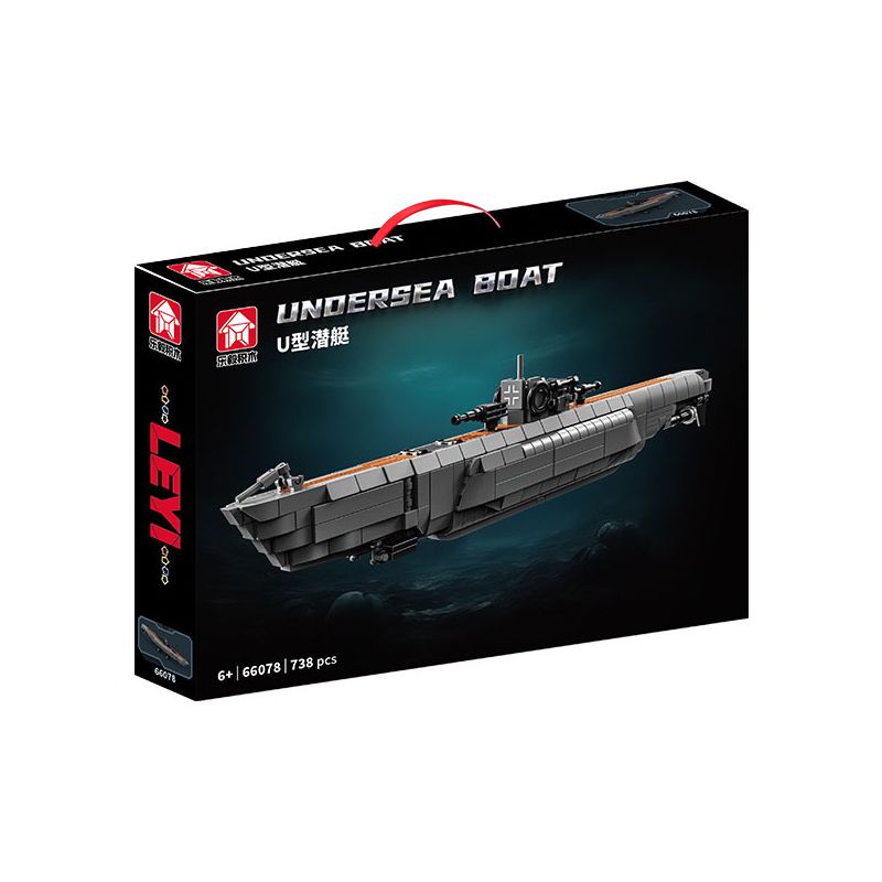 LE YI 66078 TÀU NGẦM HÌNH CHỮ TRONG THẾ CHIẾN II bộ đồ chơi xếp lắp ráp ghép mô hình Military Army UNDERSEA BOAT Quân Sự Bộ Đội 738 khối