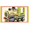 TOP TOY TC1737 1737 LITTLE PARROT BEBE TIME TRAIN COFFEE CART bộ đồ chơi xếp lắp ráp ghép mô hình 400 khối