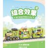 TOP TOY TC1737 1737 LITTLE PARROT BEBE TIME TRAIN COFFEE CART bộ đồ chơi xếp lắp ráp ghép mô hình 400 khối