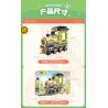 TOP TOY TC1737 1737 LITTLE PARROT BEBE TIME TRAIN COFFEE CART bộ đồ chơi xếp lắp ráp ghép mô hình 400 khối
