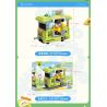 TOP TOY TC1737 1737 LITTLE PARROT BEBE TIME TRAIN COFFEE CART bộ đồ chơi xếp lắp ráp ghép mô hình 400 khối