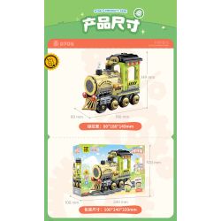 TOP TOY TC1738 1738 LITTLE PARROT BEBE TIME TRAIN E-SPORTS CAR bộ đồ chơi xếp lắp ráp ghép mô hình 400 khối