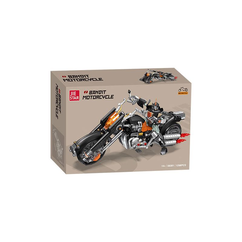 JIESTAR 58281 XE MÁY bộ đồ chơi xếp lắp ráp ghép mô hình BANDIT MOTORCYCLE 1298 khối