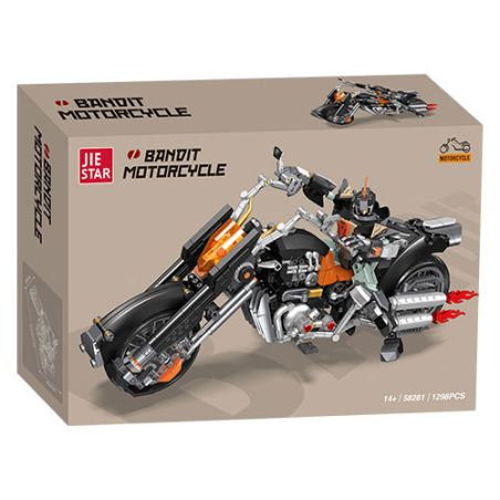 JIESTAR 58281 XE MÁY bộ đồ chơi xếp lắp ráp ghép mô hình BANDIT MOTORCYCLE 1298 khối
