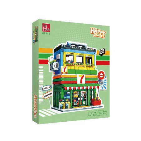 JIESTAR 89119 BẢY CỬA HÀNG TIỆN LỢI bộ đồ chơi xếp lắp ráp ghép mô hình Creator Sáng Tạo 1263 khối