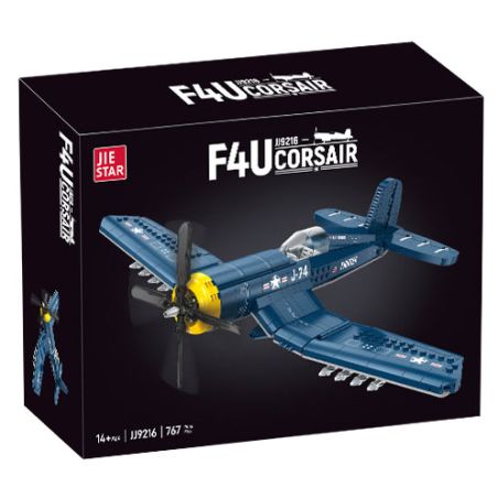 JIESTAR JJ9216 9216 F4U CORSAIR FIGHTER CARRIER DỰA TRÊN bộ đồ chơi xếp lắp ráp ghép mô hình Military Army Quân Sự Bộ Đội 767 khối