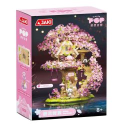 JAKI AK018 CHAOXIANG SÁNG TẠO XÂY DỰNG MỘT NGÔI NHÀ TRÊN CÂY ANH ĐÀO BẰNG TAY bộ đồ chơi xếp lắp ráp ghép mô hình