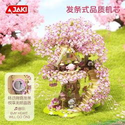 JAKI AK018 CHAOXIANG SÁNG TẠO XÂY DỰNG MỘT NGÔI NHÀ TRÊN CÂY ANH ĐÀO BẰNG TAY bộ đồ chơi xếp lắp ráp ghép mô hình