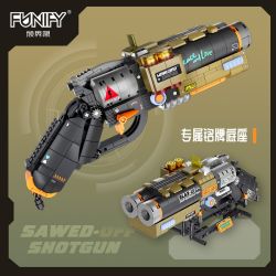 FUNIFY W9031 9031 KHOA HỌC VIỄN TƯỞNG ĐÔI SÚNG NGẮN NÒNG bộ đồ chơi xếp lắp ráp ghép mô hình Military Army SAWED OFF SHOTGUN Quân Sự Bộ Đội