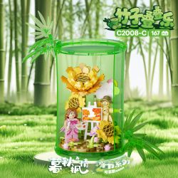 WOMA C2008 2008 4 KYLES OF TRE STACKING MUSIC MÙA XUÂN THƯ NGÀY VÀ HÈ TÌNH YÊU MAPLE VÀO CUỐI THU ĐẦU ĐÔNG bộ đồ chơi xếp lắp ráp ghép mô hình 656 khối