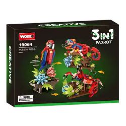WOMA 19064 MACAW TẮC KÈ CUA THỦY TRIỀU bộ đồ chơi xếp lắp ráp ghép mô hình Creator Sáng Tạo 538 khối