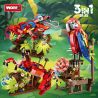 WOMA 19064 MACAW TẮC KÈ CUA THỦY TRIỀU bộ đồ chơi xếp lắp ráp ghép mô hình Creator Sáng Tạo 538 khối