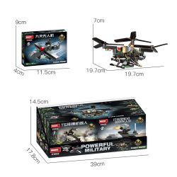 WOMA C1023 1023 MÁY BAY KHÔNG NGƯỜI LÁI QUÂN SỰ BATTLEFIELD 8 KẾT HỢP bộ đồ chơi xếp lắp ráp ghép mô hình Military Army Quân Sự Bộ Đội 312 khối