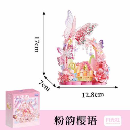 GEKKOSHA 802826 HOA ANH ĐÀO HỒNG bộ đồ chơi xếp lắp ráp ghép mô hình Arts & Crafts