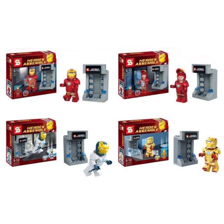 SY 213 NGƯỜI SẮT HÌNH 8 bộ đồ chơi xếp lắp ráp ghép mô hình Super Heroes Siêu Nhân Anh Hùng