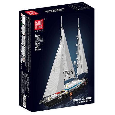 MouldKing 10194 Mould King 10194 THUYỀN BUỒM HIỆN ĐẠI bộ đồ chơi xếp lắp ráp ghép mô hình City Thành Phố 893 khối