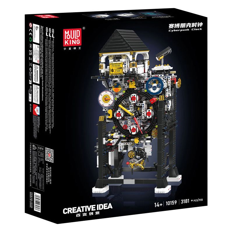 MouldKing 10159 Mould King 10159 ĐỒNG HỒ CYBERPUNK bộ đồ chơi xếp lắp ráp ghép mô hình Technic CYBERPUNK CLOCK Kỹ Thuật Công Nghệ Cao Mô Hình Phương Tiện 3181 khối