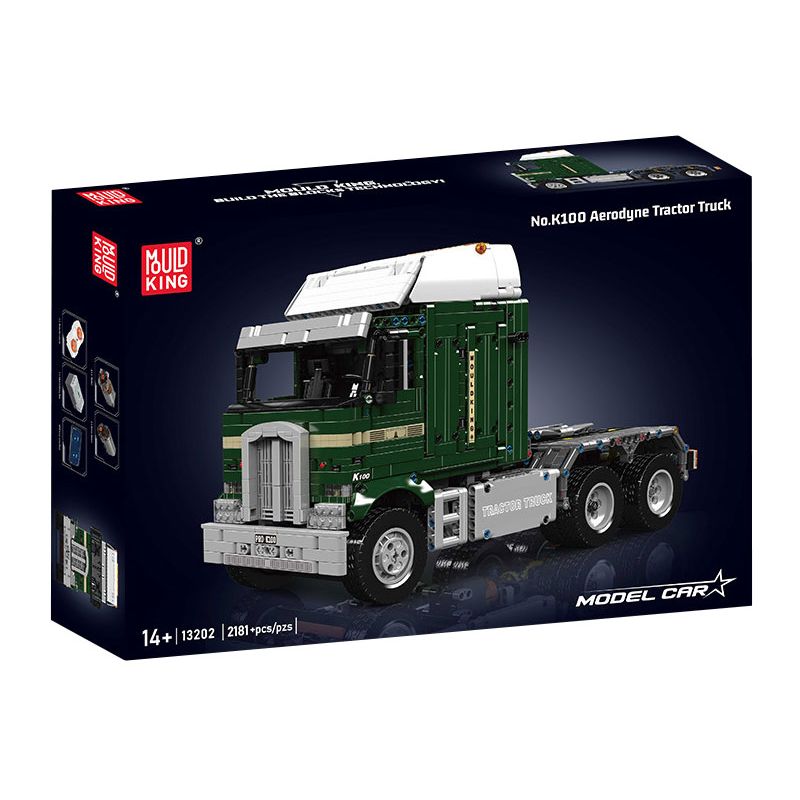 MouldKing 13202 Mould King 13202 XE TẢI FLATHEAD KHÍ NÉN K100 bộ đồ chơi xếp lắp ráp ghép mô hình Technic K100 AERODYNE TRACTOR TRUCK Kỹ Thuật Công Nghệ Cao Mô Hình Phương Tiện 2181 khối