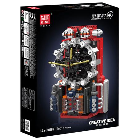 MouldKing 10187 Mould King 10187 ĐỒNG HỒ ĐỘNG CƠ bộ đồ chơi xếp lắp ráp ghép mô hình Technic ENGINE CLOCK Kỹ Thuật Công Nghệ Cao Mô Hình Phương Tiện 1601 khối