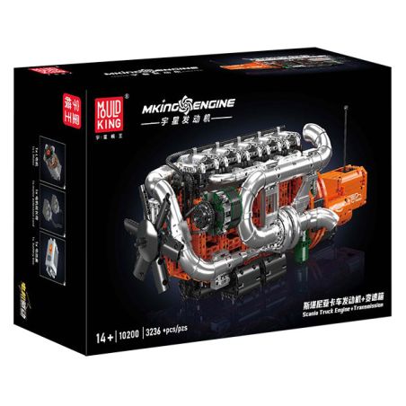 MouldKing 10200 Mould King 10200 TRUYỀN TẢI ĐỘNG CƠ XE SCANIA bộ đồ chơi xếp lắp ráp ghép mô hình Technic SCANIA TRUCK ENGINE TRANSMISSION Kỹ Thuật Công Nghệ Cao Mô Hình Phương Tiện 3236 khối