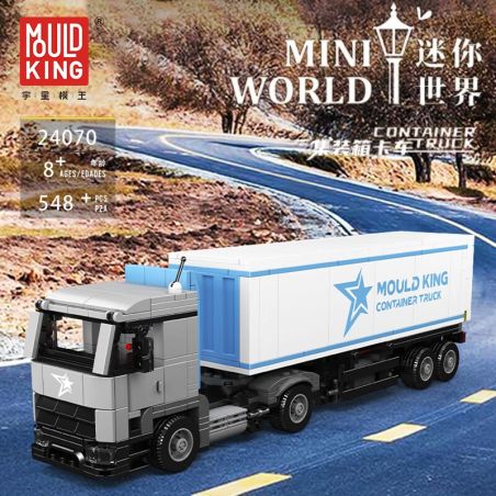MouldKing 24070 Mould King 24070 XE TẢI CONTAINER bộ đồ chơi xếp lắp ráp ghép mô hình City CONTAINER TRUCK Thành Phố 548 khối