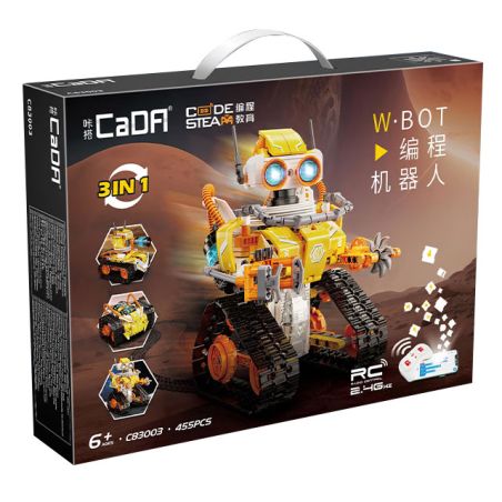 CADA DOUBLEE C83003 83003 ROBOT LẬP TRÌNH BA TRONG MỘT bộ đồ chơi xếp lắp ráp ghép mô hình Technic W BOT Kỹ Thuật Công Nghệ Cao Mô Hình Phương Tiện 455 khối