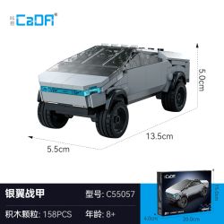 CADA DOUBLEE C55057 55057 ÁO GIÁP CÁNH BẠC bộ đồ chơi xếp lắp ráp ghép mô hình Speed Champions Racing Cars Đua Xe Công Thức 158 khối